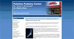 Desktop Screenshot of palatinepodiatrycenter.com