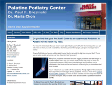 Tablet Screenshot of palatinepodiatrycenter.com